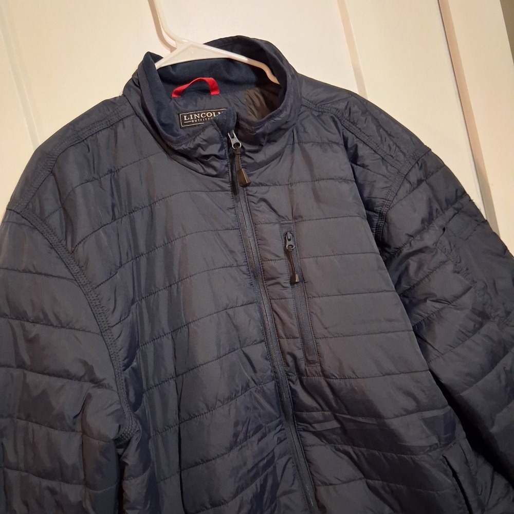 Lincoln Outfitters Puffer Jacket Mens XLR Navy Blue 3M Thinsulate Winter Warm